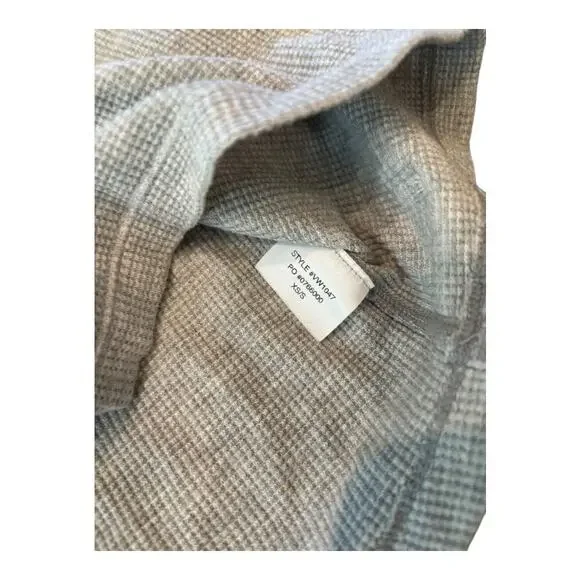 Vuori Gray Waffleknit Oversized Crop Top Size XS/S - Picture 4 of 4